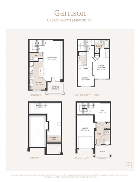 the floor plans towns